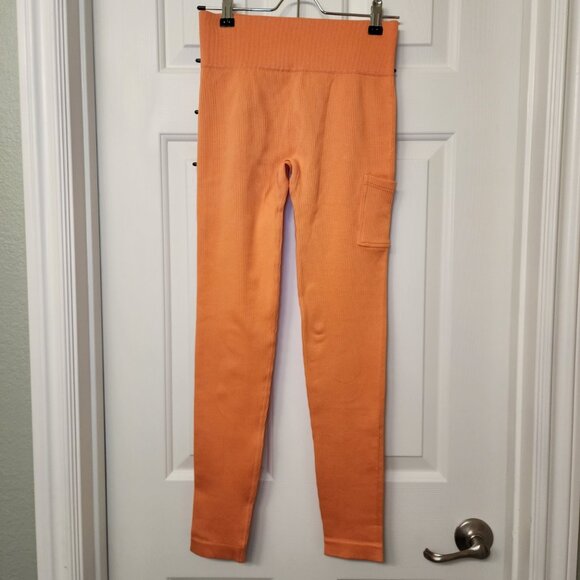Nova‎ Sport Tangerine Ribbed Legging Size S/M - Picture 2 of 5